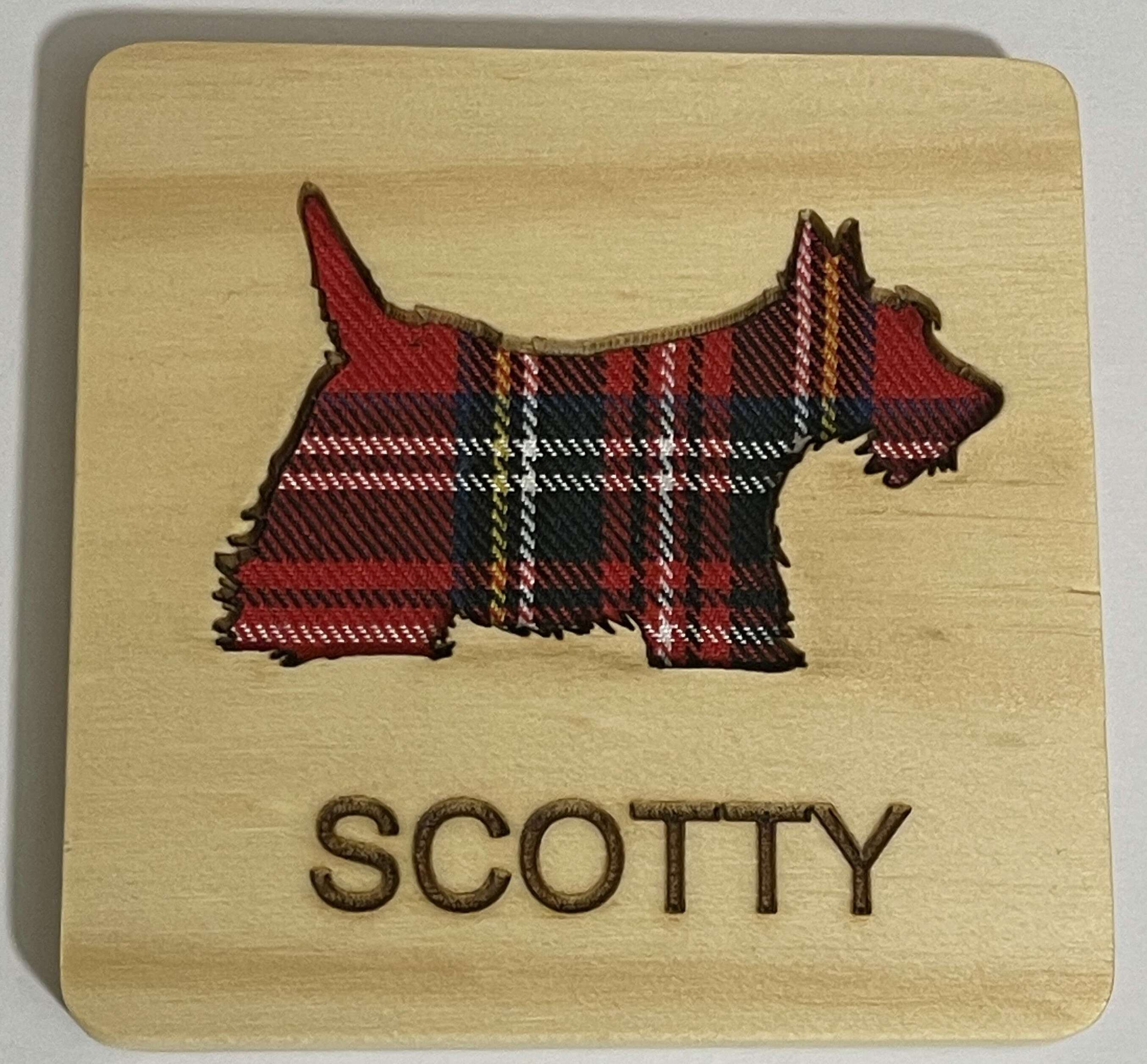 Solid Wood Coaster "Scotty"